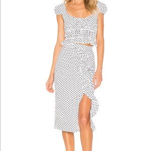 Majorelle polka dot skirt